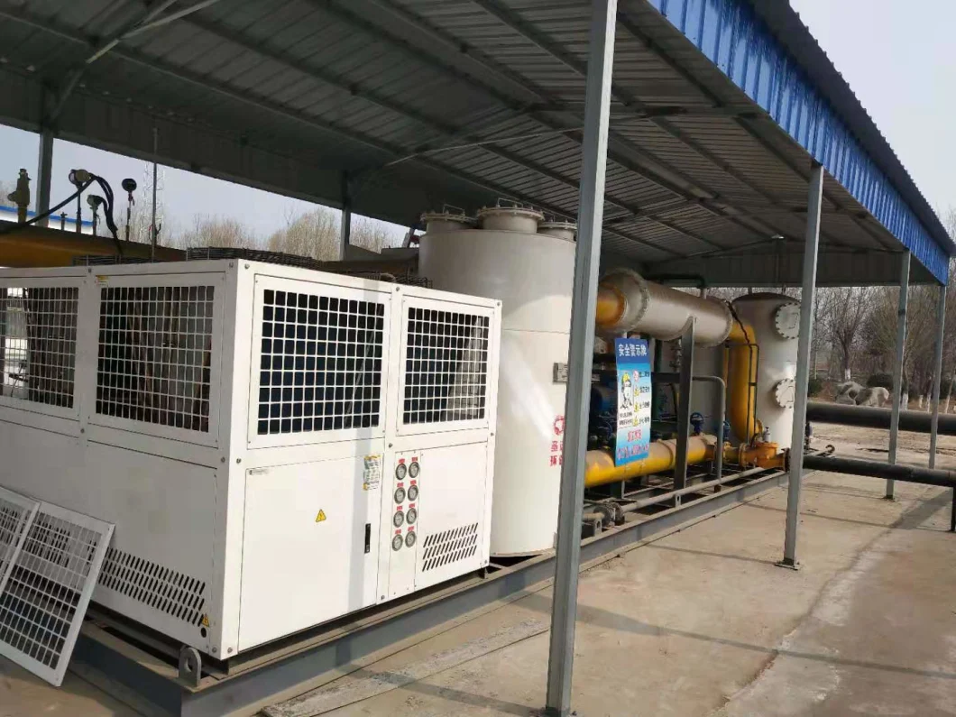 100 Tons 350kw Biogas Chilling Equipment Air Cooled Water Chiller for Biogas Plant