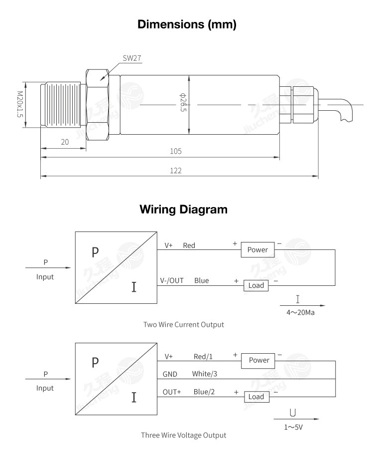Industrial Water Tank Pressure Transmitter (JC620-37)