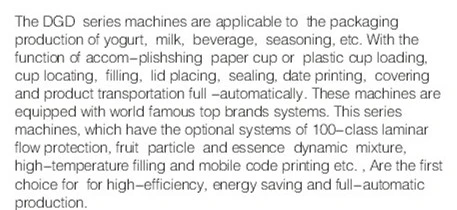 New Technology Yogurt Cup Filling Machines Production Line for Sell