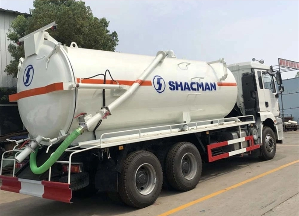 Shacman 16000L Sewage Suction Vehicle Vacuum Tank Slurries Sludges Sewer Sewage Suction Truck for Sale