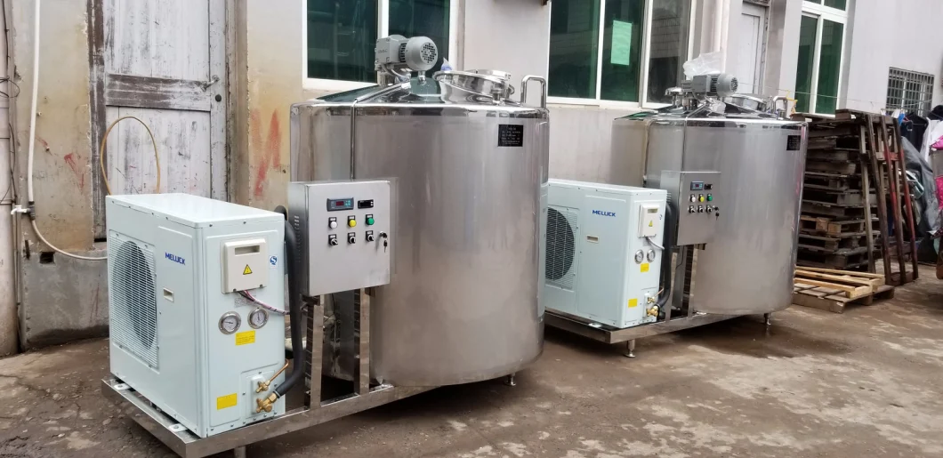 1000L 3000L CIP Cleaning Milk Cooling Tank with Agitator Price