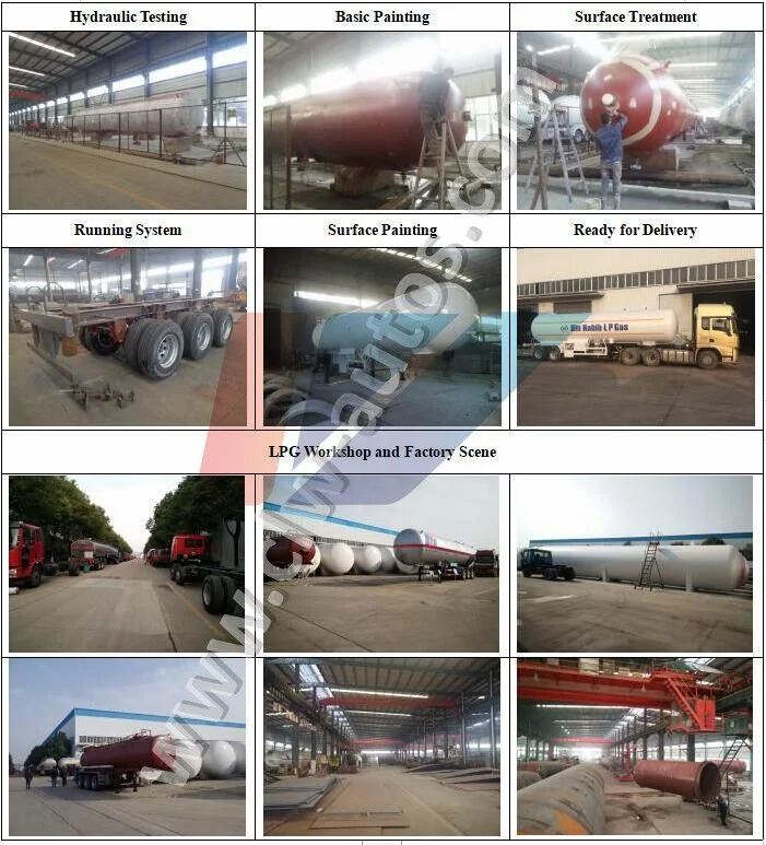 54cbm Propane LPG Gas Tank LPG Gas Delivery Truck Trailer 27tons Propane Tank Trailer