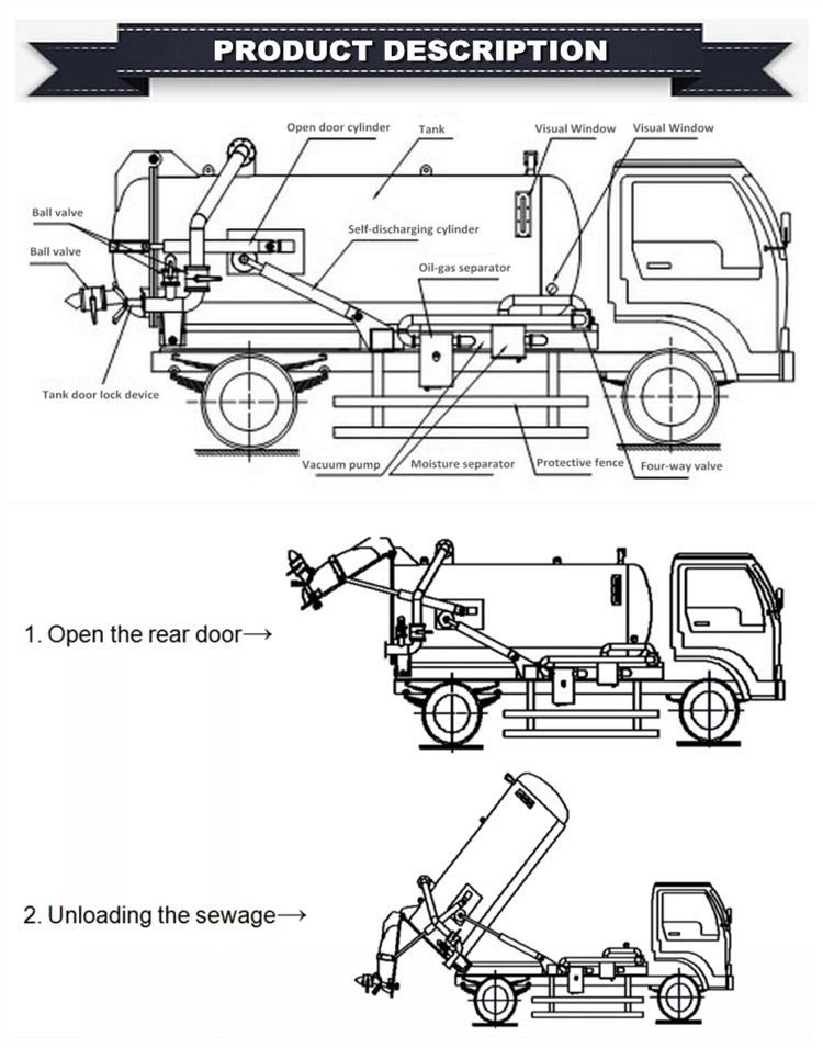 Shacman 16000L Sewage Suction Vehicle Vacuum Tank Slurries Sludges Sewer Sewage Suction Truck for Sale