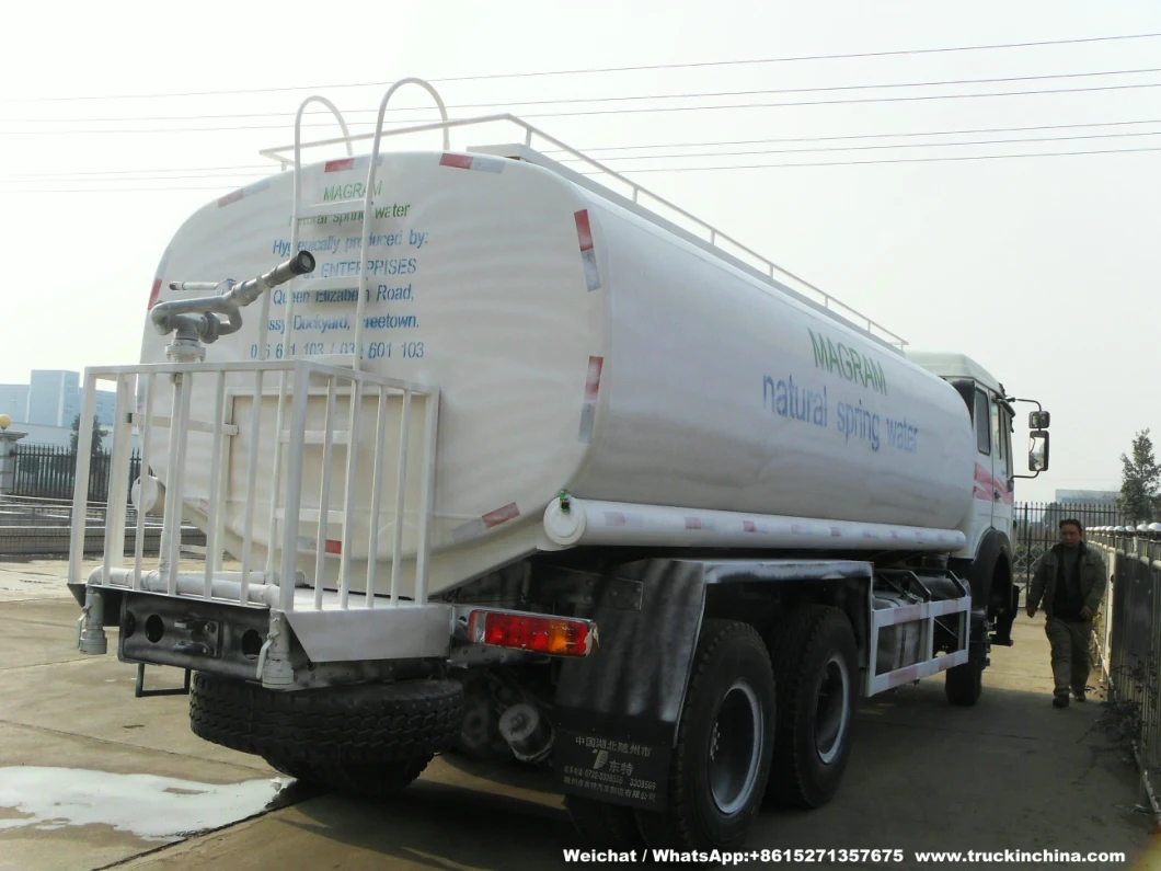 Beiben Truck Mounted Water Tank 20t-25t (Stainless Tank for Potable Water, Fresh Water, Produced Water, Spring Water with Water Bowser)