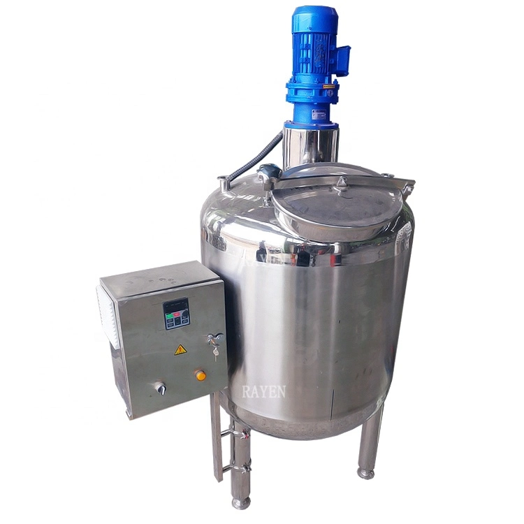 2000L Stainless Steel Industrial Chemical Shampoo Soap Conical Pressure Double Jacketed Heating Agitator Mixer Mixing Tank