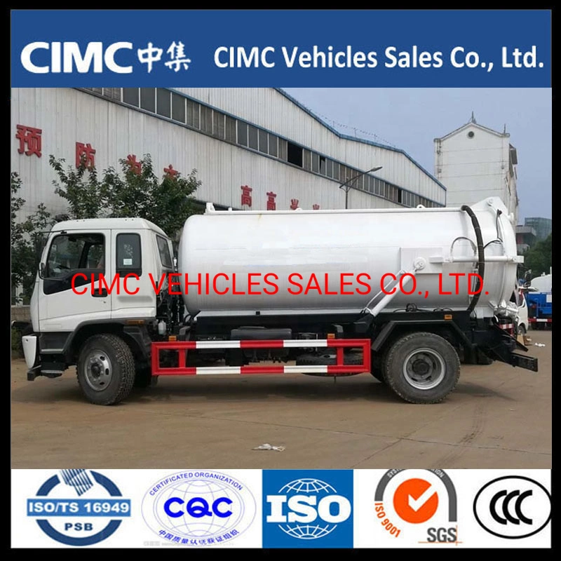 China Isuzu Ftr 4*2 190HP Sewage Tank Truck