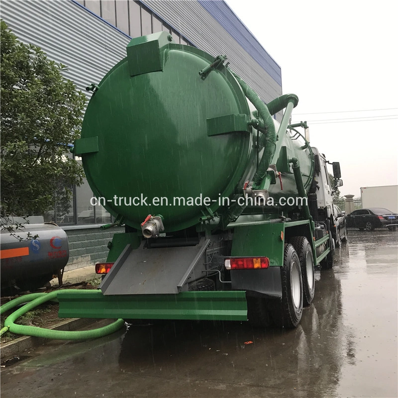 6X4 China New Condition HOWO 14m3 16m3 18m3 20m3 Sewage Tank Sewer Truck