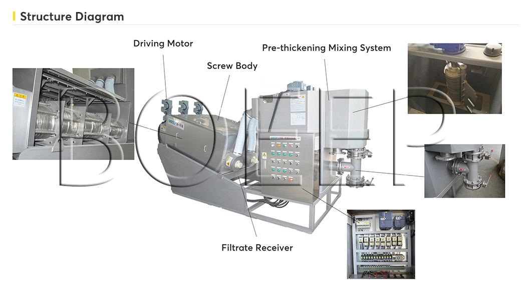 Automatic Screw Press Sludge Thickener Used in Activated Sludge Plant