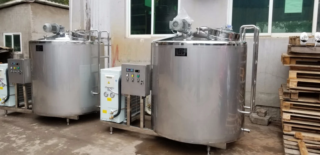 1000L 3000L CIP Cleaning Milk Cooling Tank with Agitator Price