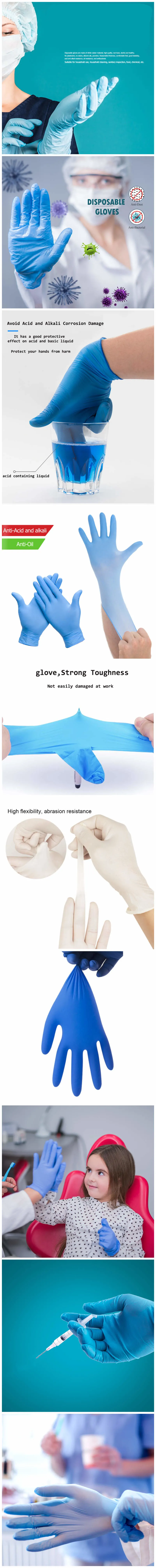 Disposable Civilian Anti Oil Anti Pollution Anti-Static ESD Nitrile Microfiber Gloves