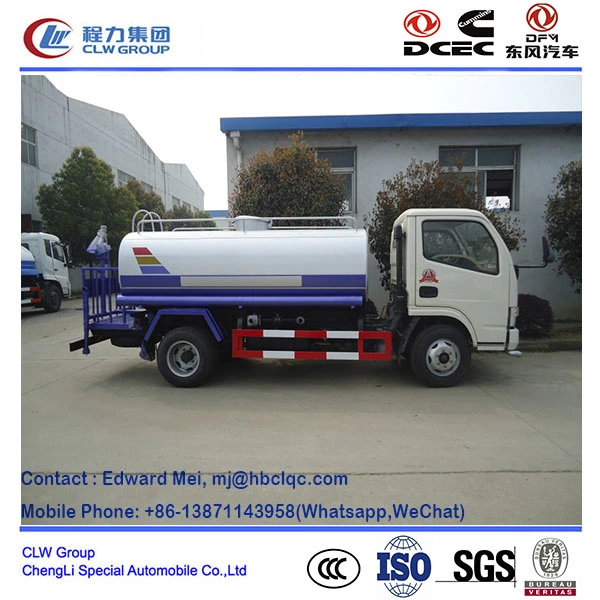 1~3 Ton Stainless Steel Water Tank Truck, 304 Ss Water Tanker Truck