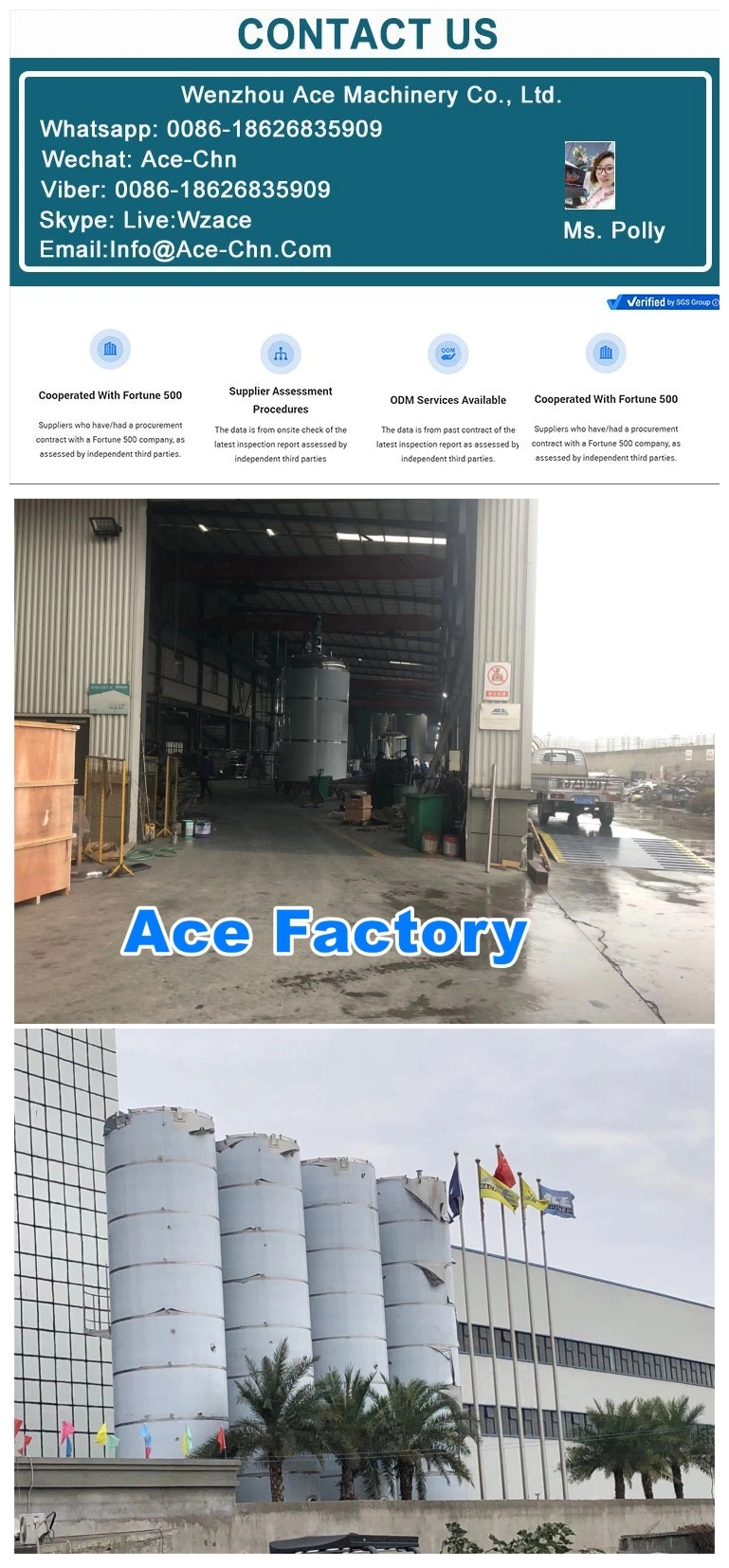 China Manufacturer Stainless Tank and Equipment Ss Storage Tank