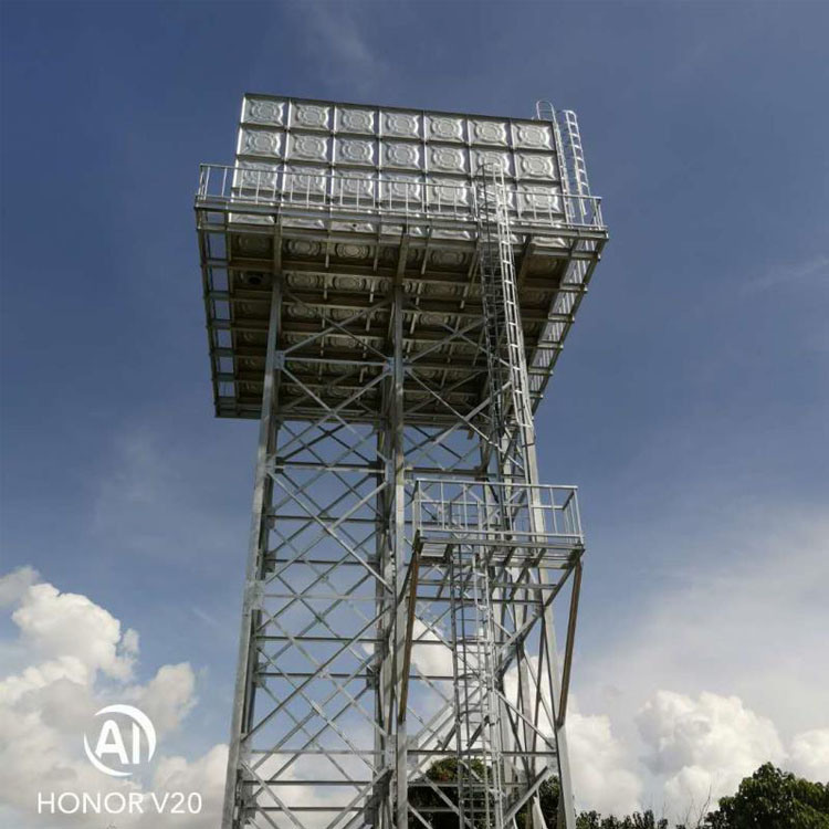 Galvanized Steel Water Tank Support Tower/Steel Tank Pillar and Beam