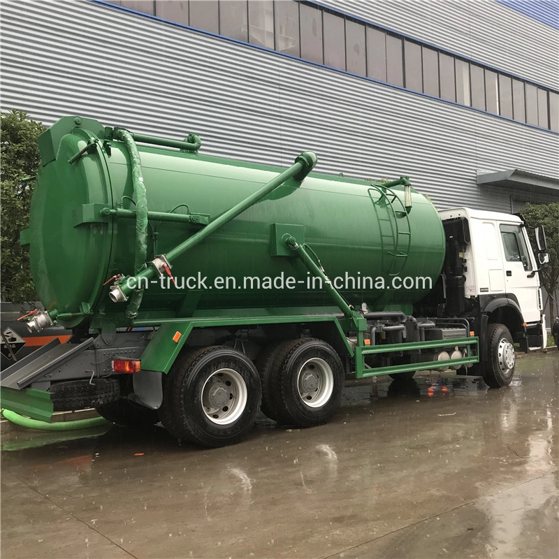 6X4 China New Condition HOWO 14m3 16m3 18m3 20m3 Sewage Tank Sewer Truck
