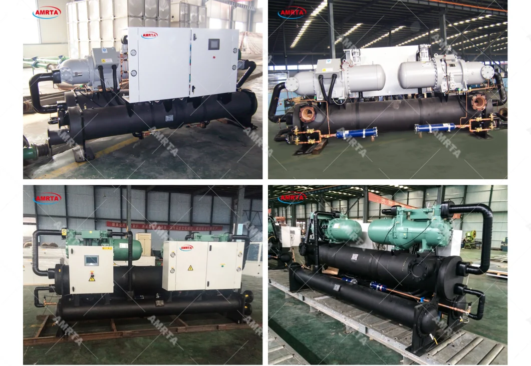 100 Tons 350kw Biogas Plant Cooling System Water Cooled Screw Chiller for Biogas Plant