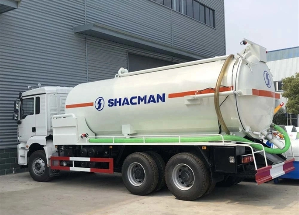 Shacman 16000L Sewage Suction Vehicle Vacuum Tank Slurries Sludges Sewer Sewage Suction Truck for Sale