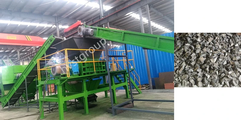 Waste Tire Strip Cutting Machine Waste Tire Shredder for Sale Waste Tire Recycling Machine/Plant