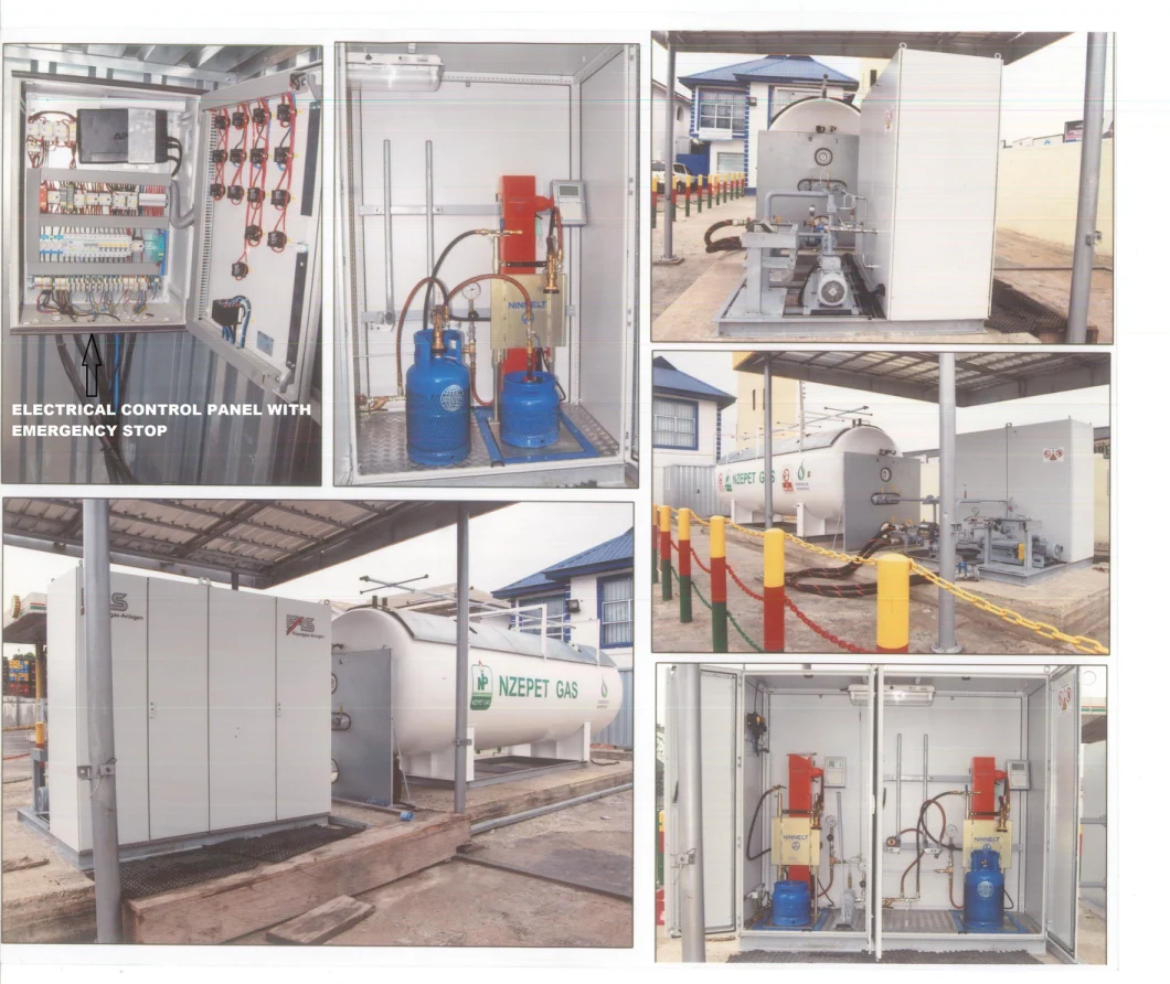 50000 Liters Filling Station 25ton LPG Skid Station for Gas Cylinder Refilling