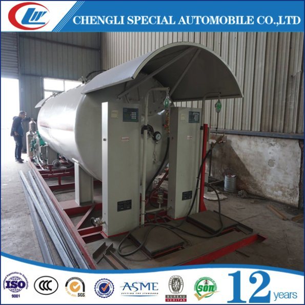 LPG Skid Station 5 Tons 10000 Liters Gas Station Filling Plant Ghana 10cbm Portable Station