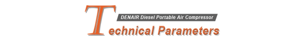 Denair Diesel Powered Skid Mounted Double Screw Air Compressor 10 Bar / 185 Psi
