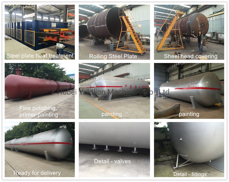80000liters 80m3 40tons 20000gallon LPG Gas Station Liquefied Petroleum Natural Gas Tank with Factory Price