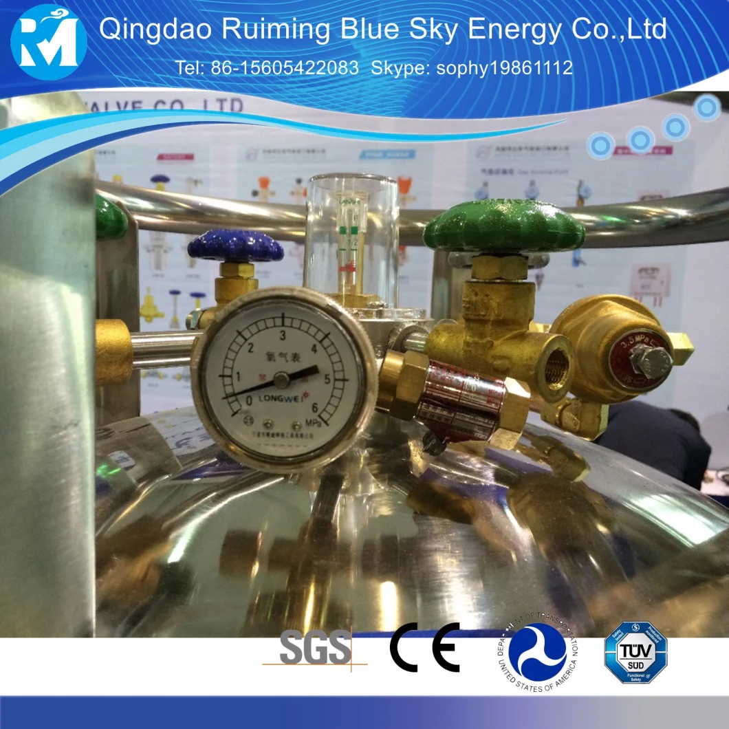 Cryogenic Liquid Compressed Gas Chlorine Refrigerant LPG LNG Lar Lco2 Vessel Storage Tank/ Mobile Dewar