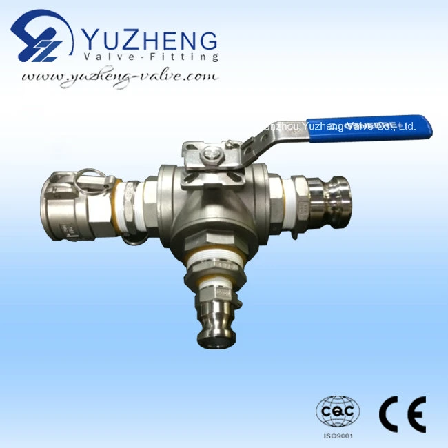 NPT Bsp T Type Three Way Ball Valve for Water Oil Gas