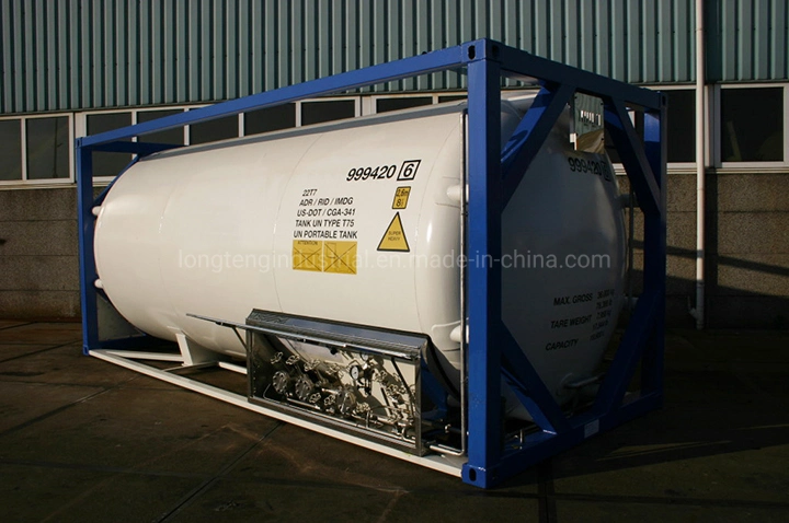 T75 Cryogenic Liquid Gas LNG Lo2 Ln2 20FT ISO Tank Container
