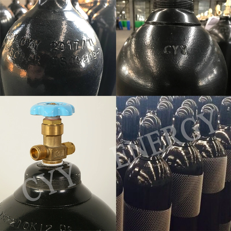 High Pressure Vessel 10L-68L Seamless Stainless Steel Gas Cylinder with ISO9809-1 Standard