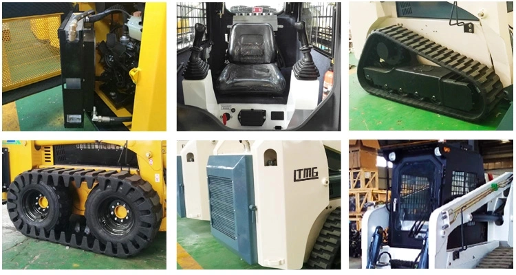 Ltmg Skid Loader Mini Skid Loader 500kg 700kg 850kg Compact Skid Steer Loader