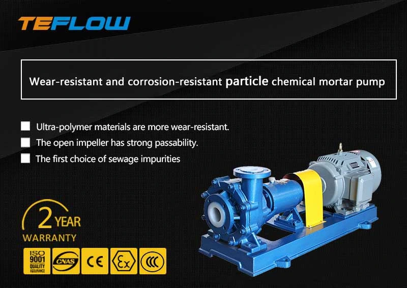 Anti-Corrosive PTFE Polyurethane Desulphurization Mortar Pump