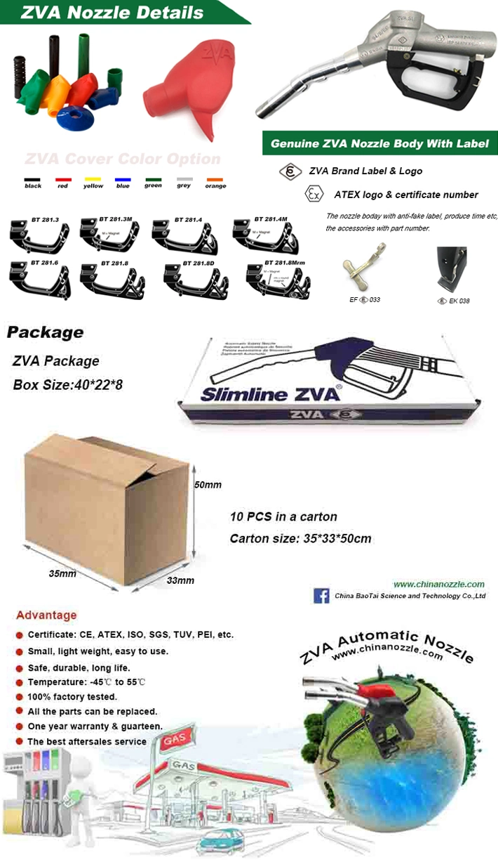 Zva Fuel Dispenser Fuel Automatic Nozzle Slimline for Gas Station (ZVA 2 16)