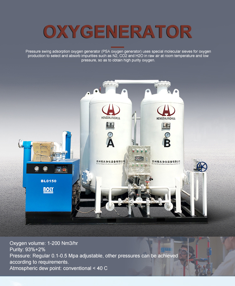 Skid-Mounted High Quality Best Selling Psa Oxygen Generator with Cylinder Filling System
