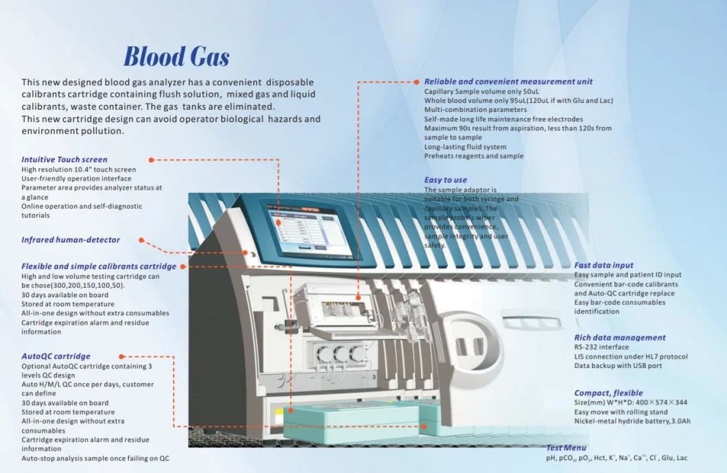 Blood Gas Analyzer Equipment Medical Gas Analysis Blood Gas Analyzers