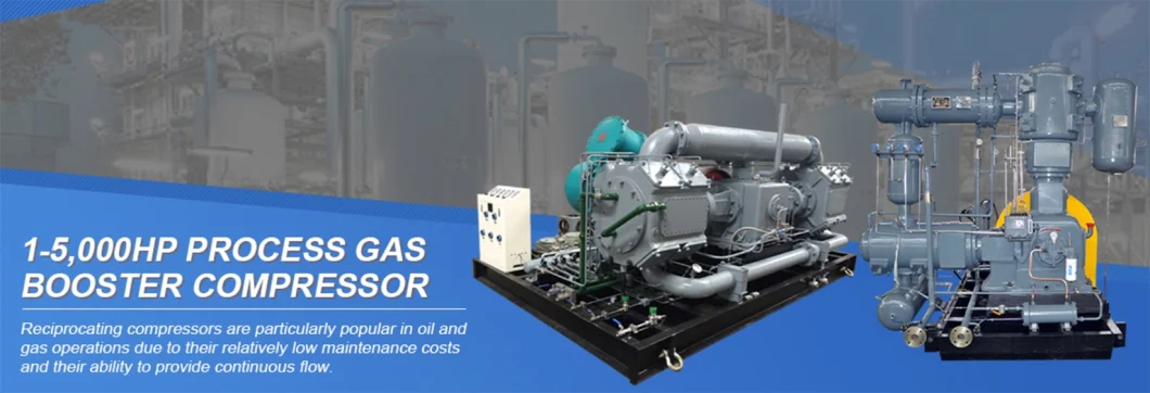 Associated Natural Gas Compressor 400bar Exhaust Pressure Reciprocating Piston Air Compressor