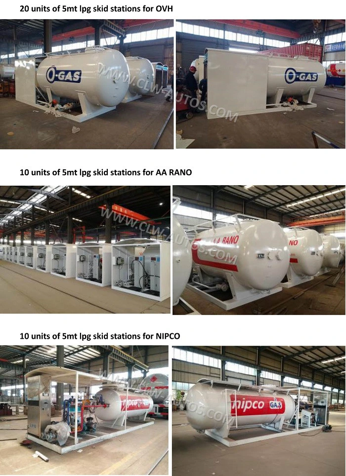 LPG Skid Station 5tons 10000 Liters Gas Station Filling Plant Niger 10cbm Portable Station