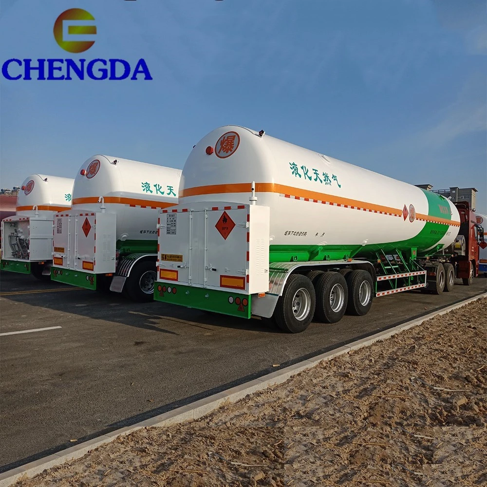 3-Axle Chengda Brand LNG Cryogenic Tank Trailer/ LNG Tanker Truck Trailer/ LNG Storage Tank Semitrailers