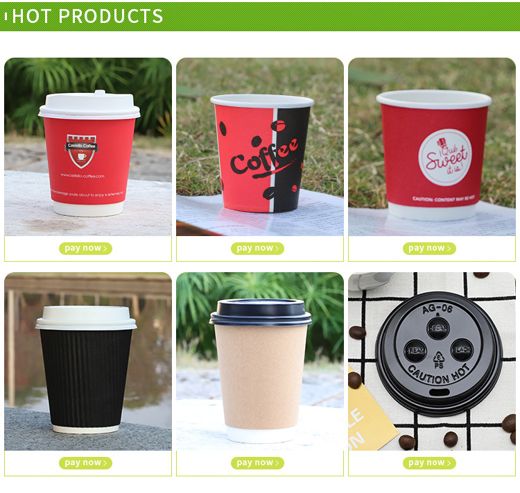Double Wall Coffee Cup Mug Biodegradable Hot Drinking Paper Cup
