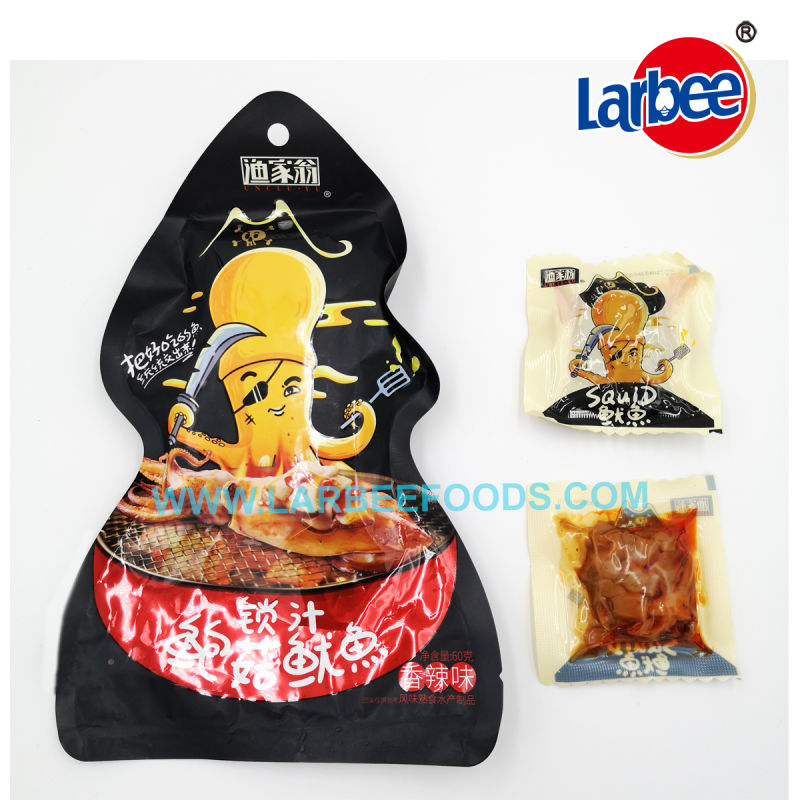 60g Seafood Ready-to- Eat Squid Snacks with Mushroom