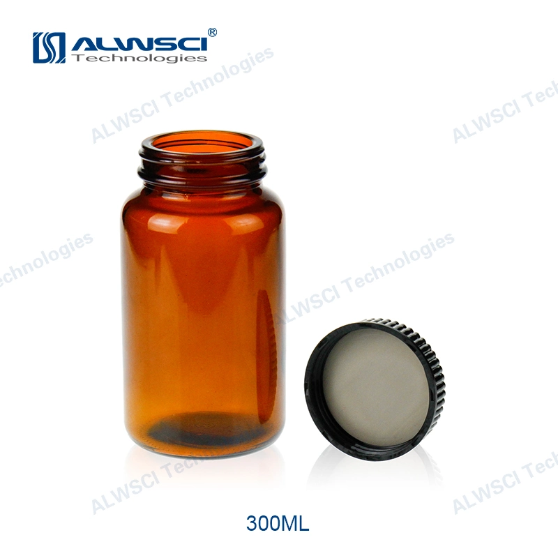 Alwsci Wide Mouth 100ml 38-400 Wide Mouth Amber Glass Bottle
