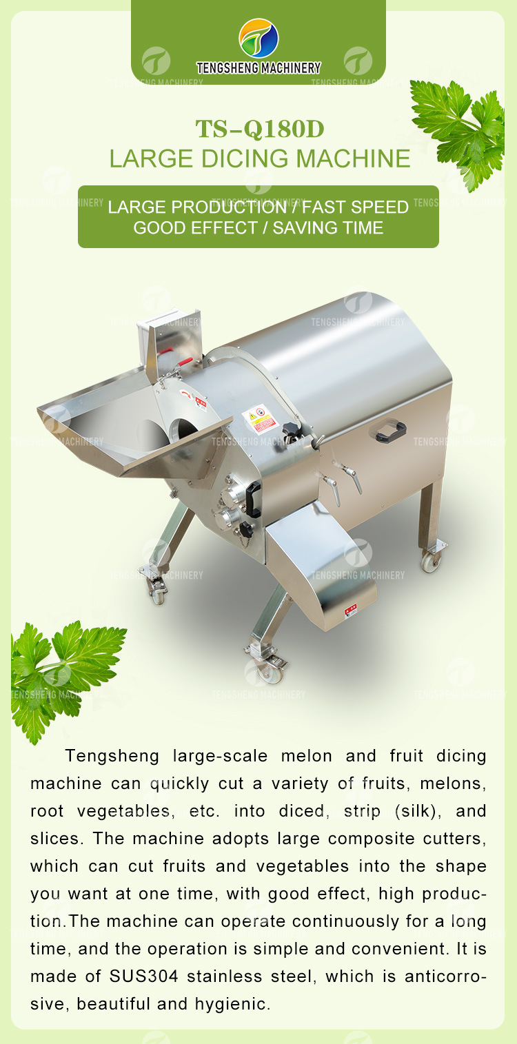 Wholesale Price Food Processor Automatic Potato Dicer Machine Commercial Vegetable Dicing Machine (TS-Q180D)
