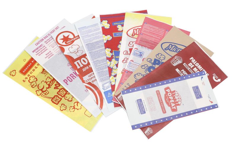 Paper Bags Eco-Friendly Kraft Paper Food Bread Packing Paper Bags