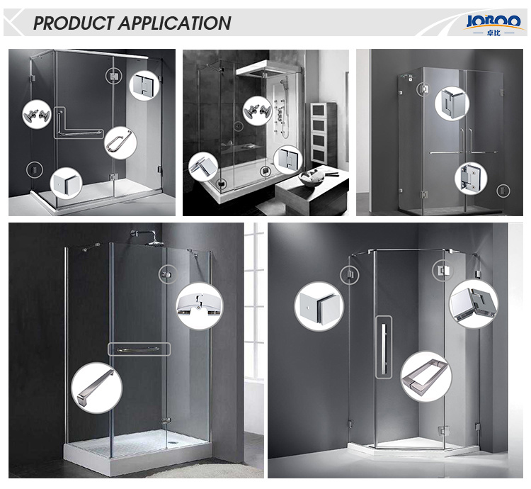 Customized Zinc Alloy Glass Bathroom Sliding Door Handle Hardware