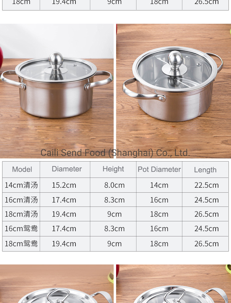 Hot Sale Kitchen Stainless Steel Nonstick Cooking Pot