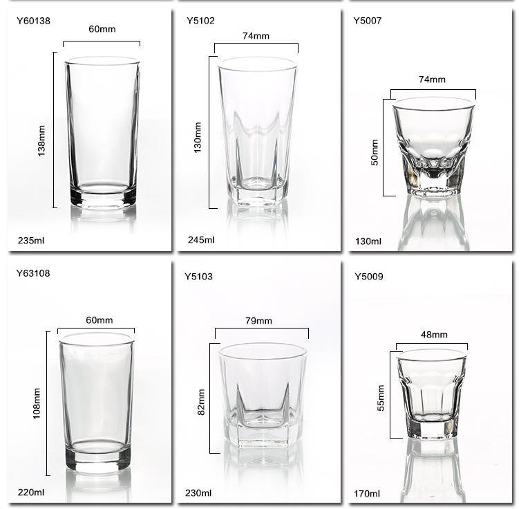 Hot Sales Various Glass Cup for Wine Milk Whisky Drinking