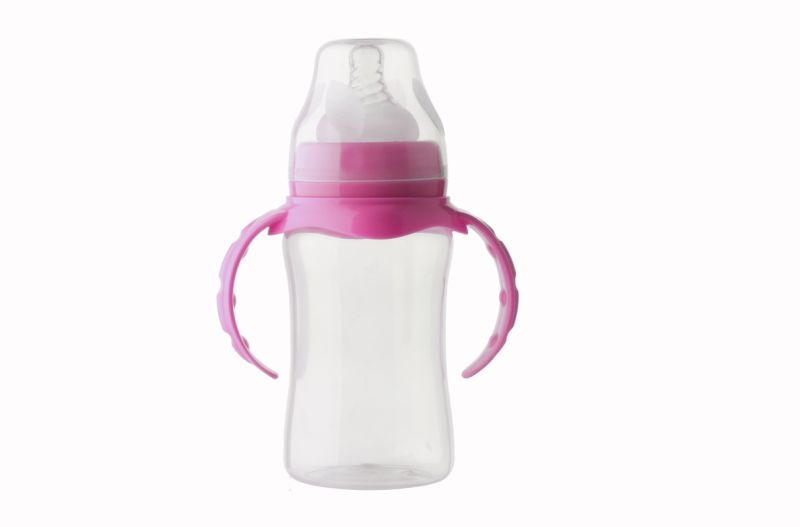 Hot Sell 8oz Wide Neck Baby Feeding Bottle with Handle