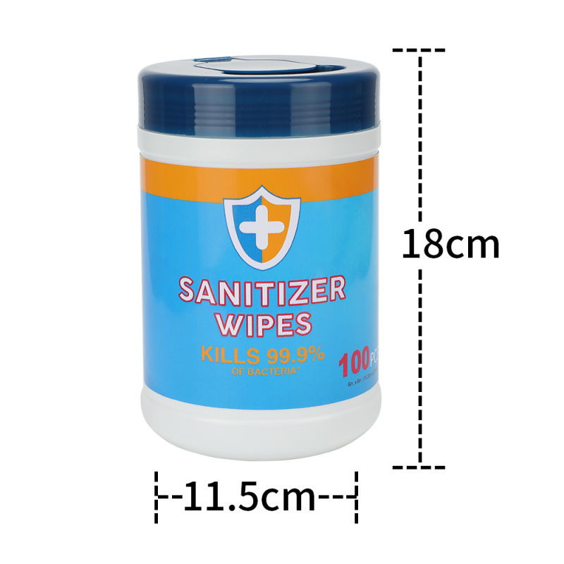 100PCS Wholesale OEM Disposable Single Packed Restaurant Canister Wet Wipes