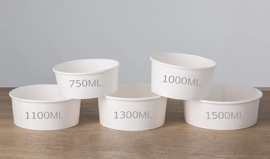 Custom Printed Bowl for Dessert Noodles Soup Salad Paper Bowl