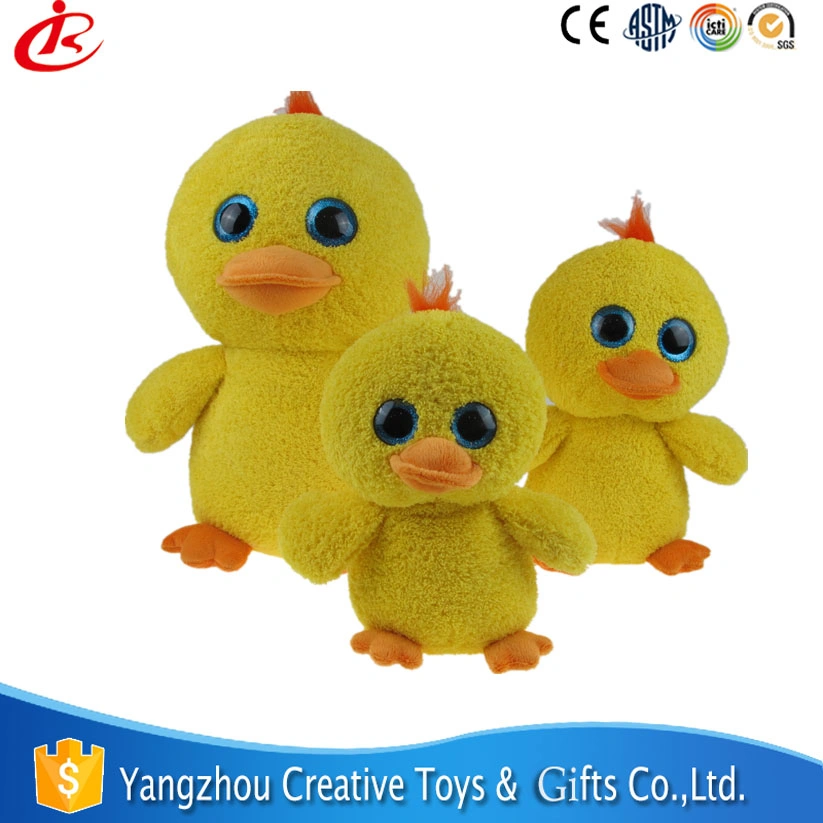 Customized Short Fur Stuffed Plush Duck with Big Eyes/Stuffed Plush Duck Toy