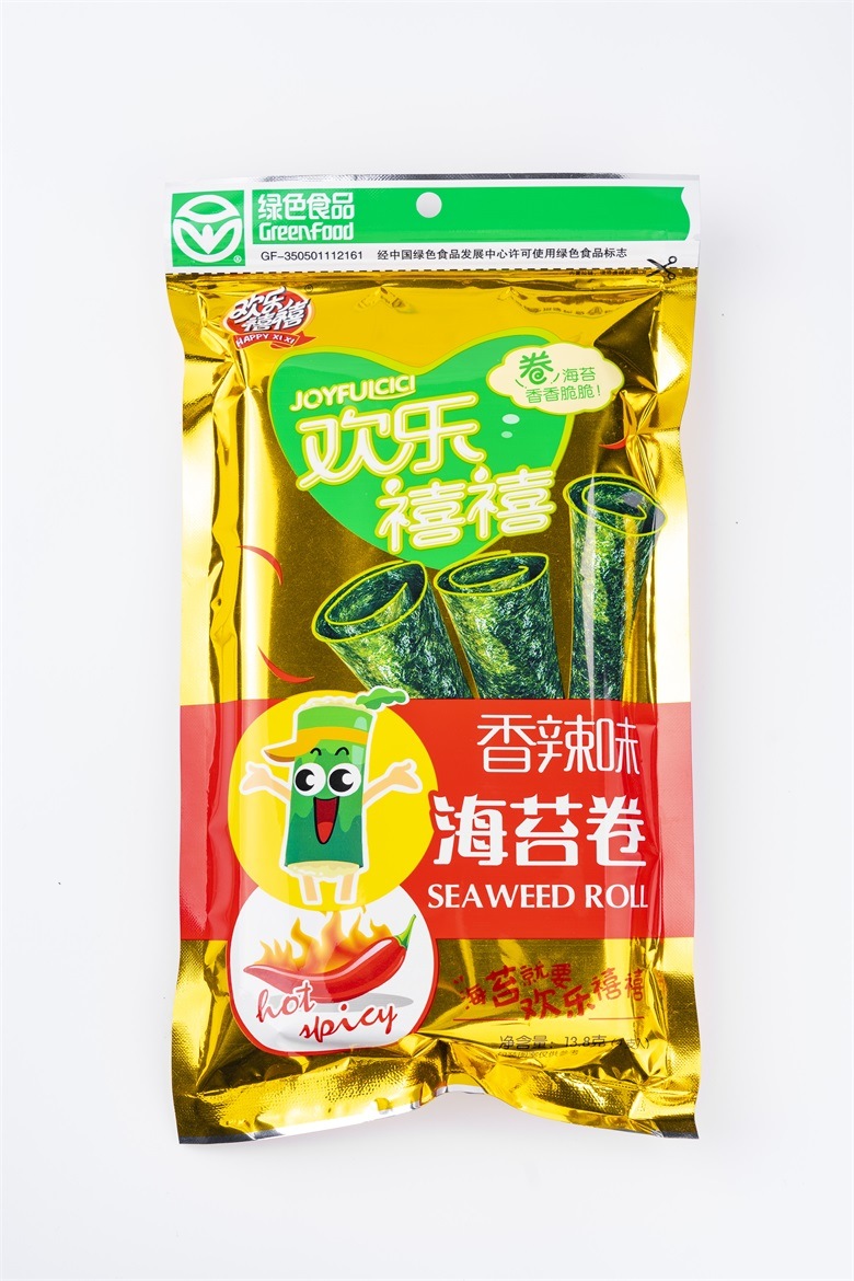 Spicy Flavor 13.8g Seasoned Rolled Seaweed with FDA